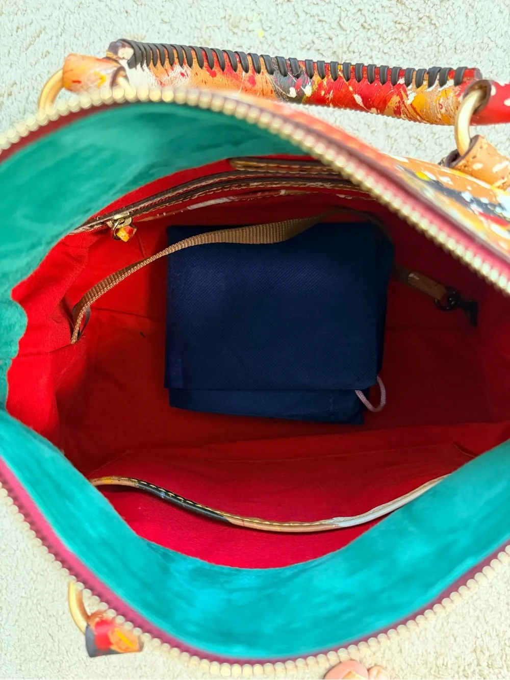 Dooney & Bourke Florentine Dipinta Satchel - Small - Natural